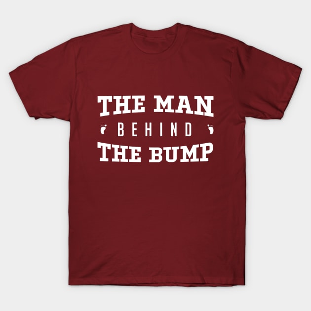 Mens The Man Behind The Bump Pregnancy Announcement T-Shirt by ghsp